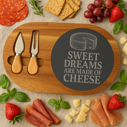 Engraved Charcuterie Board - Perfect for Cheese Lovers, Gift for Foodies, Wedding, Housewarming, Kitchen Decor