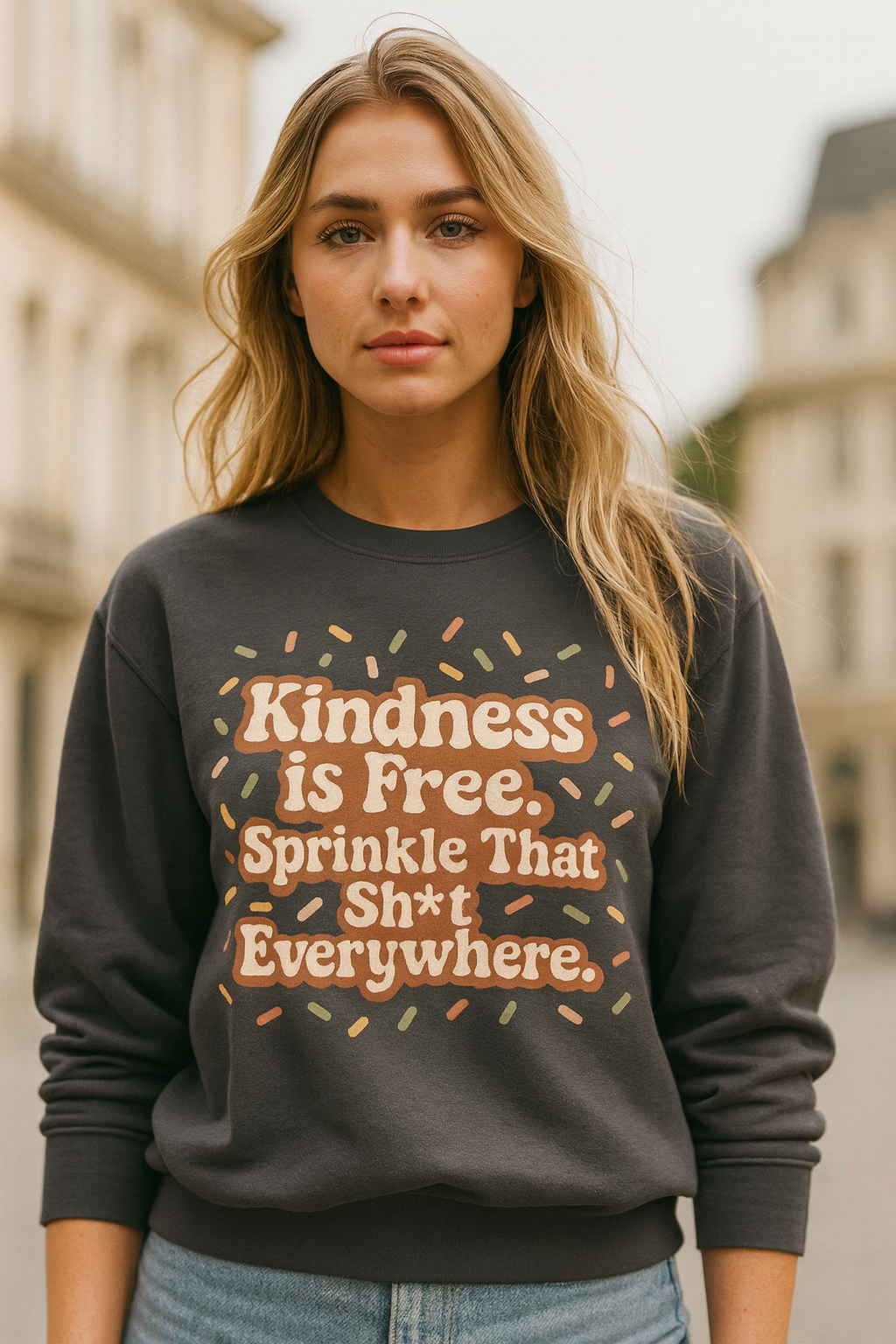Kindness is Free Sweatshirt, Unisex Crewneck, Gift for Friends, Positive Vibes, Inspirational Apparel
