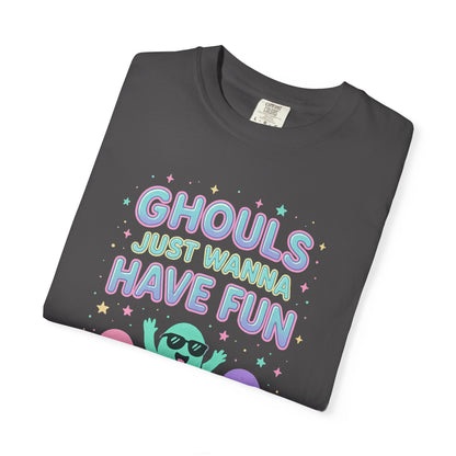 Fun Ghouls Graphic T-Shirt, Halloween Shirt, Unisex Tee, Ghost Lovers Gift, Party Apparel, Cute Summer Outfit