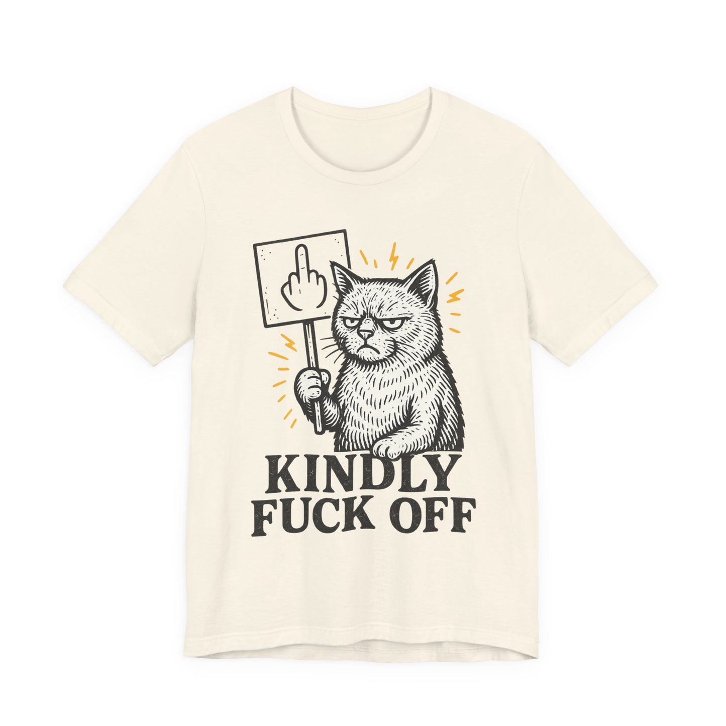 Funny Cat Kind Message Tee, Unisex Jersey Short Sleeve Tee, Cat Lover Gift, Humorous T-Shirt, Casual Wear, Everyday Humor