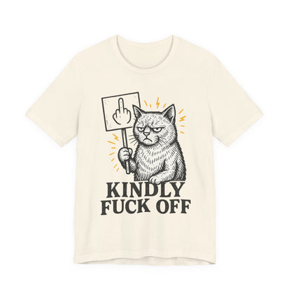Funny Cat Kind Message Tee, Unisex Jersey Short Sleeve Tee, Cat Lover Gift, Humorous T-Shirt, Casual Wear, Everyday Humor