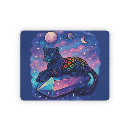 Colorful Cosmic Leopard Puzzle for Kids, 30-Piece, Fun Activities, Educational Games, Family Bonding, Suitable for Birthdays