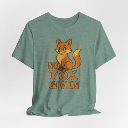 Funny Fox Graphic Tee, No Fox Given T-Shirt, Cute Animal Lover Shirt, Gift for Nature Enthusiasts, Casual Wear for Animal Lovers
