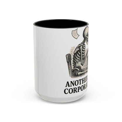 Corporate Humor Coffee Mug, Funny Office Gift, Skeleton Mug, Halloween Decor, Work From Home Coffee Cup, sarcastic office mug