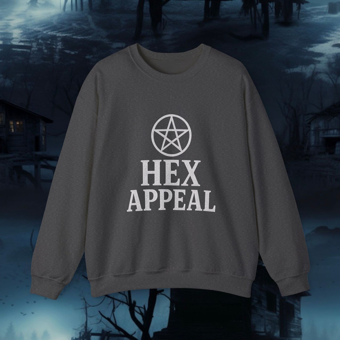 Hex Appeal Crewneck Sweatshirt | Cozy Witchy Apparel for Spooky Vibes, Perfect for Halloween, Gift for Witches, Casual Wear, Fall Fashion