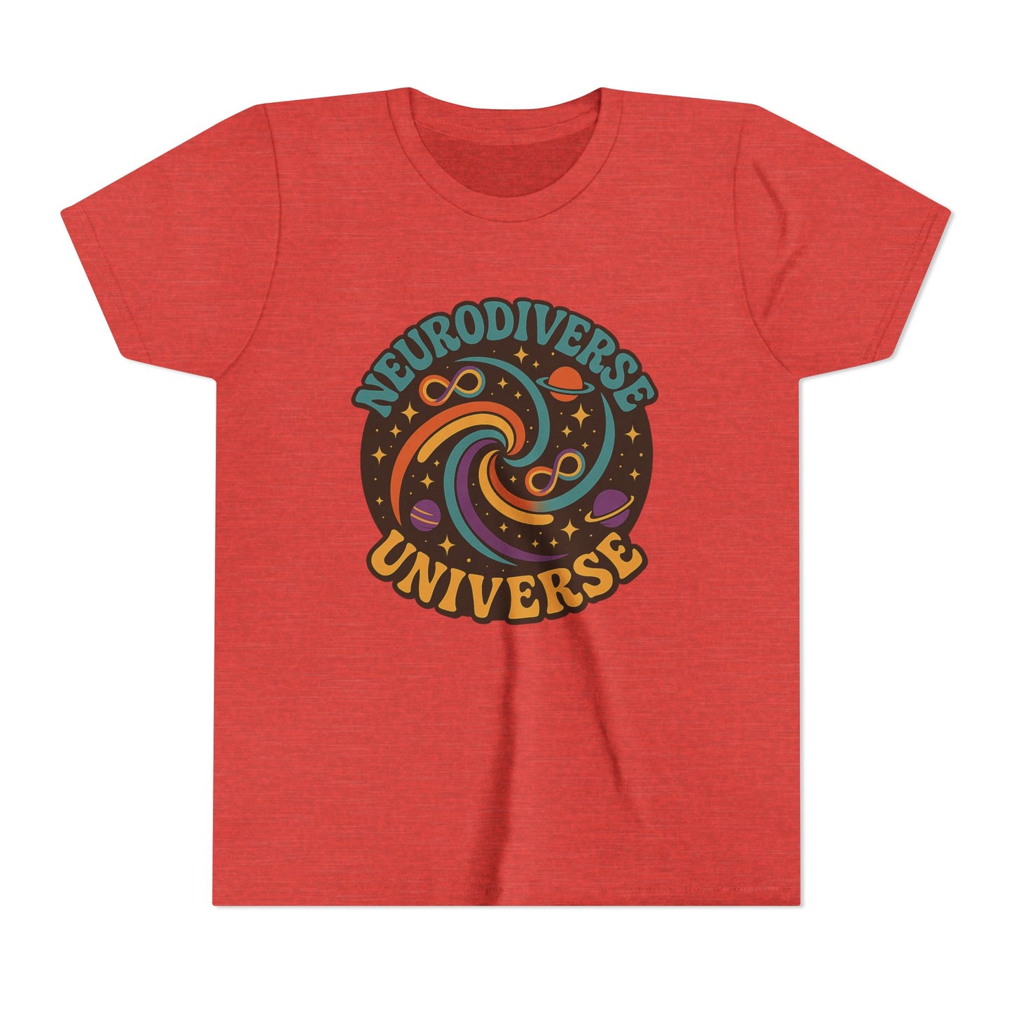 Neurodiverse Universe Youth Tee, Cool Children's T-Shirt, Educational Apparel, Gift for Kids, Space-themed Youth Shirt