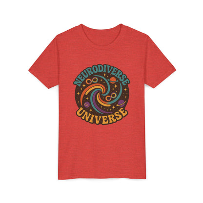 Neurodiverse Universe Youth Tee, Cool Children's T-Shirt, Educational Apparel, Gift for Kids, Space-themed Youth Shirt