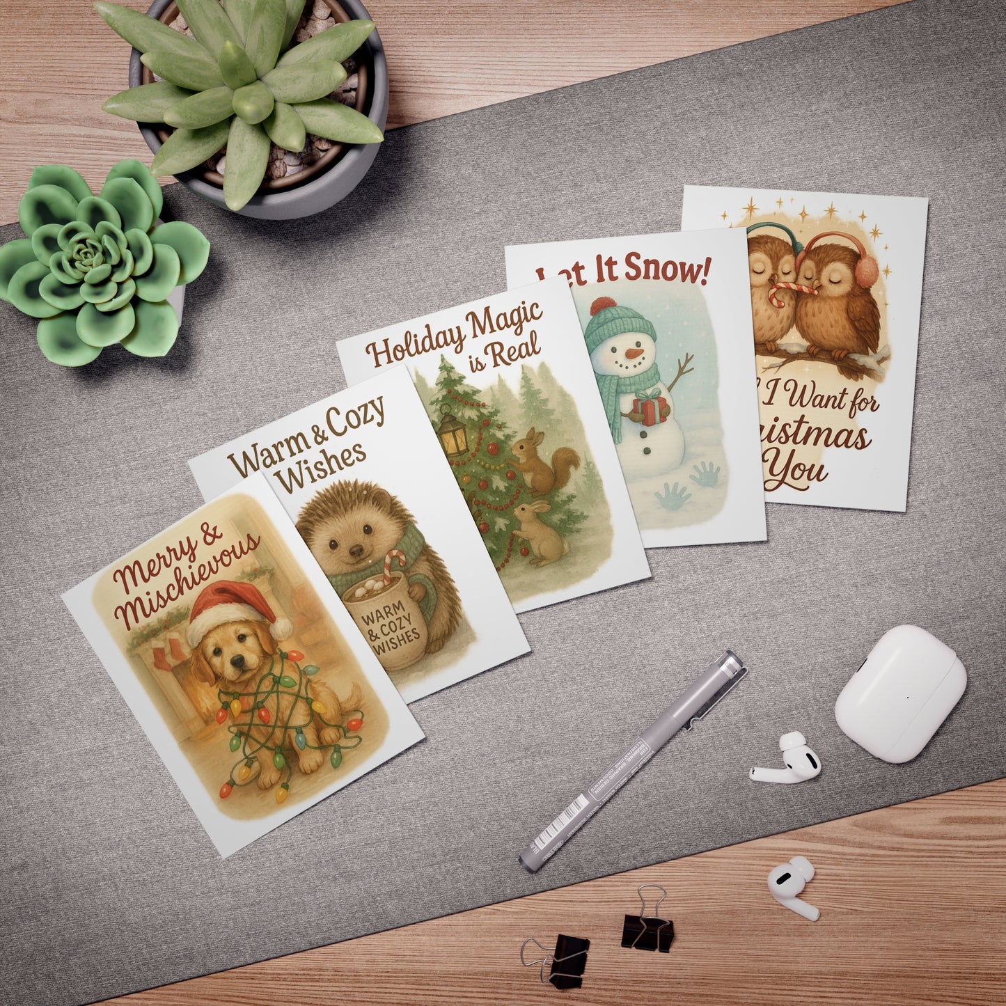 Multi-Design Holiday Greeting Cards | Festive Card Set for Christmas, Cozy Wishes, Winter Celebrations, Seasonal Greetings, Decorative [...]