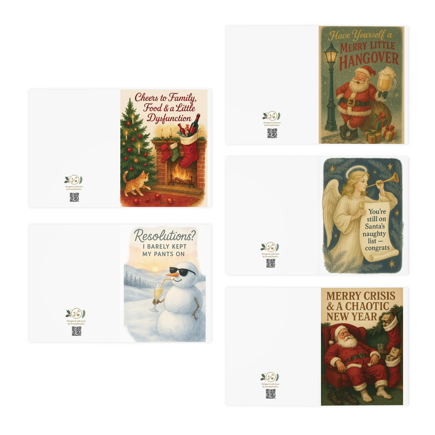 Greeting Cards - Sarcastic Holiday 5-Pack