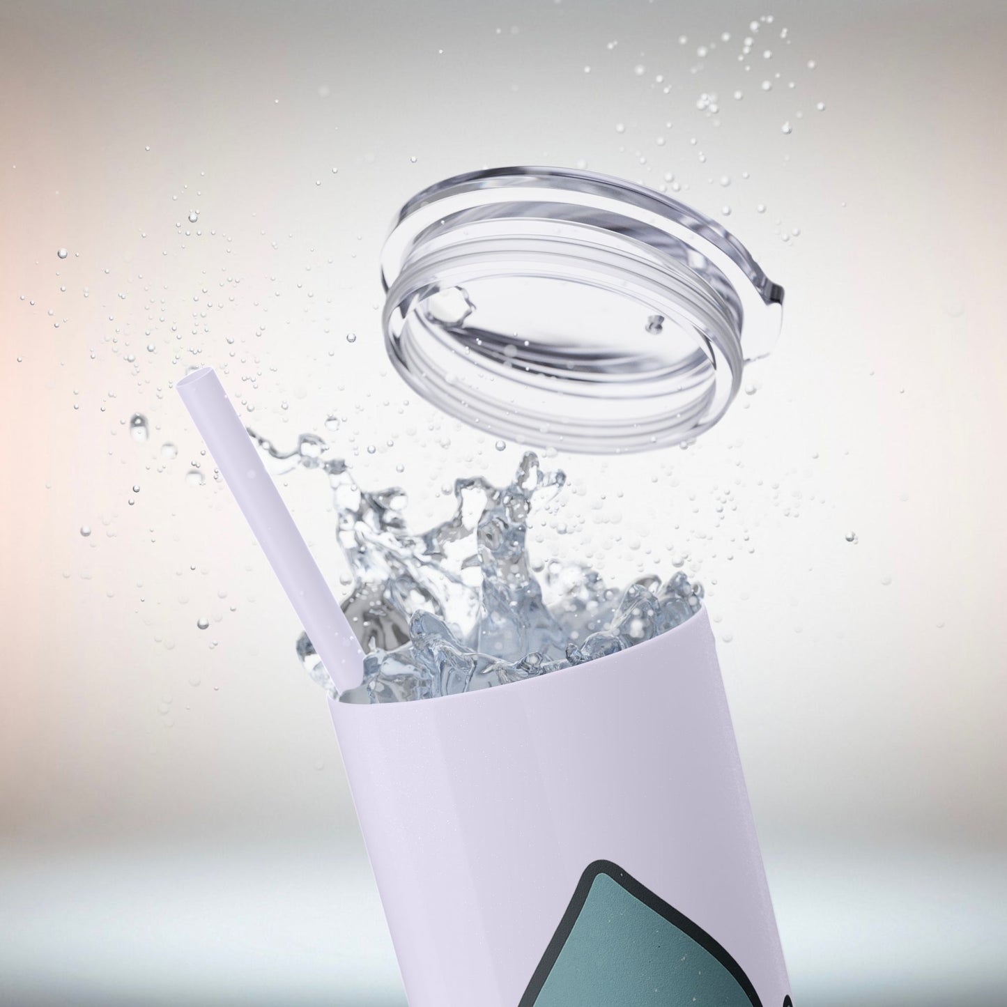 Emotionally Hydrated Tumbler, Cute Water Bottle, 20 oz Slim Cold Drink Cup, Motivational Gift, Summer Hydration, Reusable Straw Cup