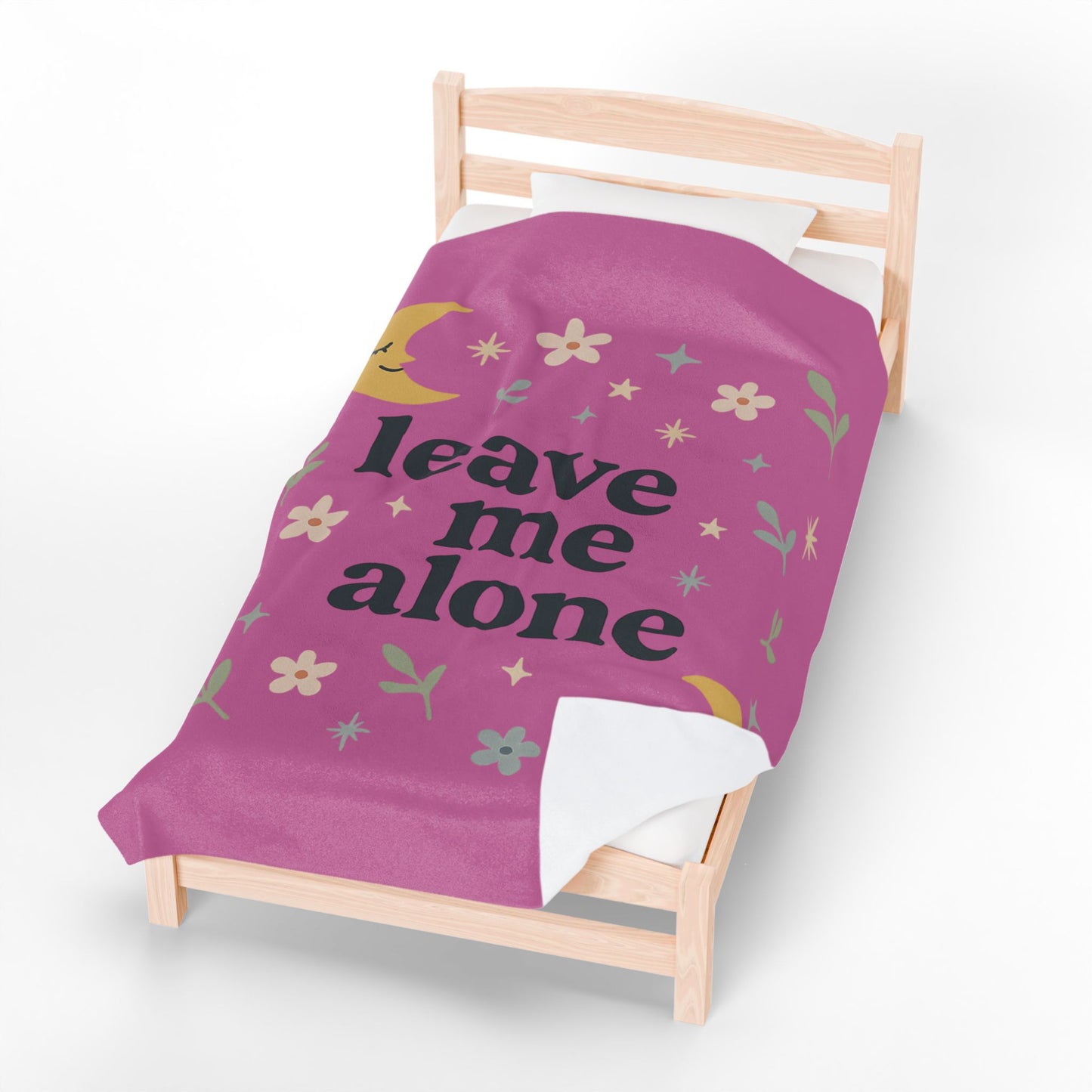 Velveteen Plush Blanket - Sarcastic Leave Me Alone Cozy Blanket