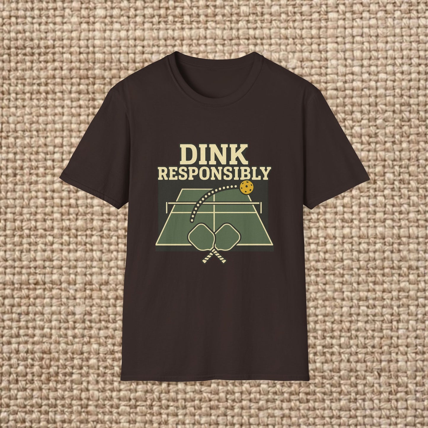 Dink Responsibly T-Shirt - Unisex Softstyle Tee for Pickleball Lovers, Sports Gift, Comfortable Casual Wear, Fun Outdoor, Summer [...]