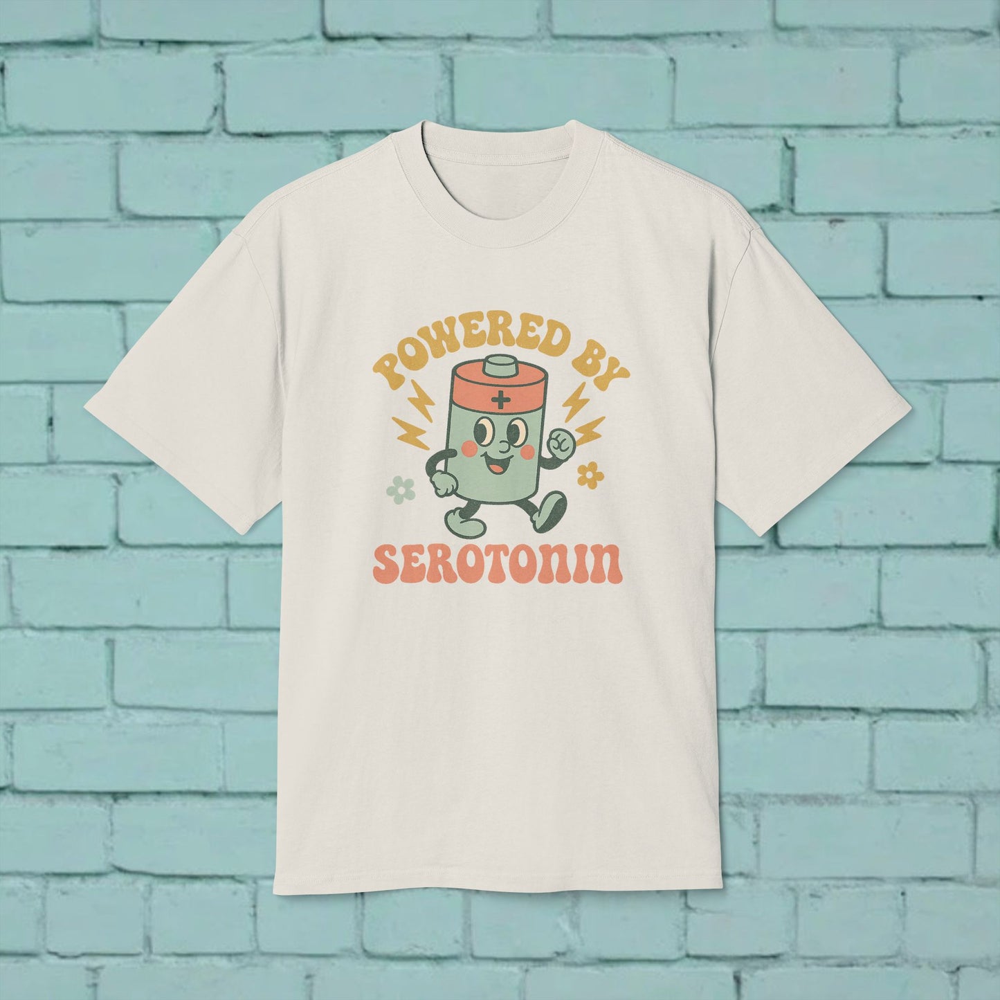 Powered by Serotonin Unisex Heavy Faded Tee