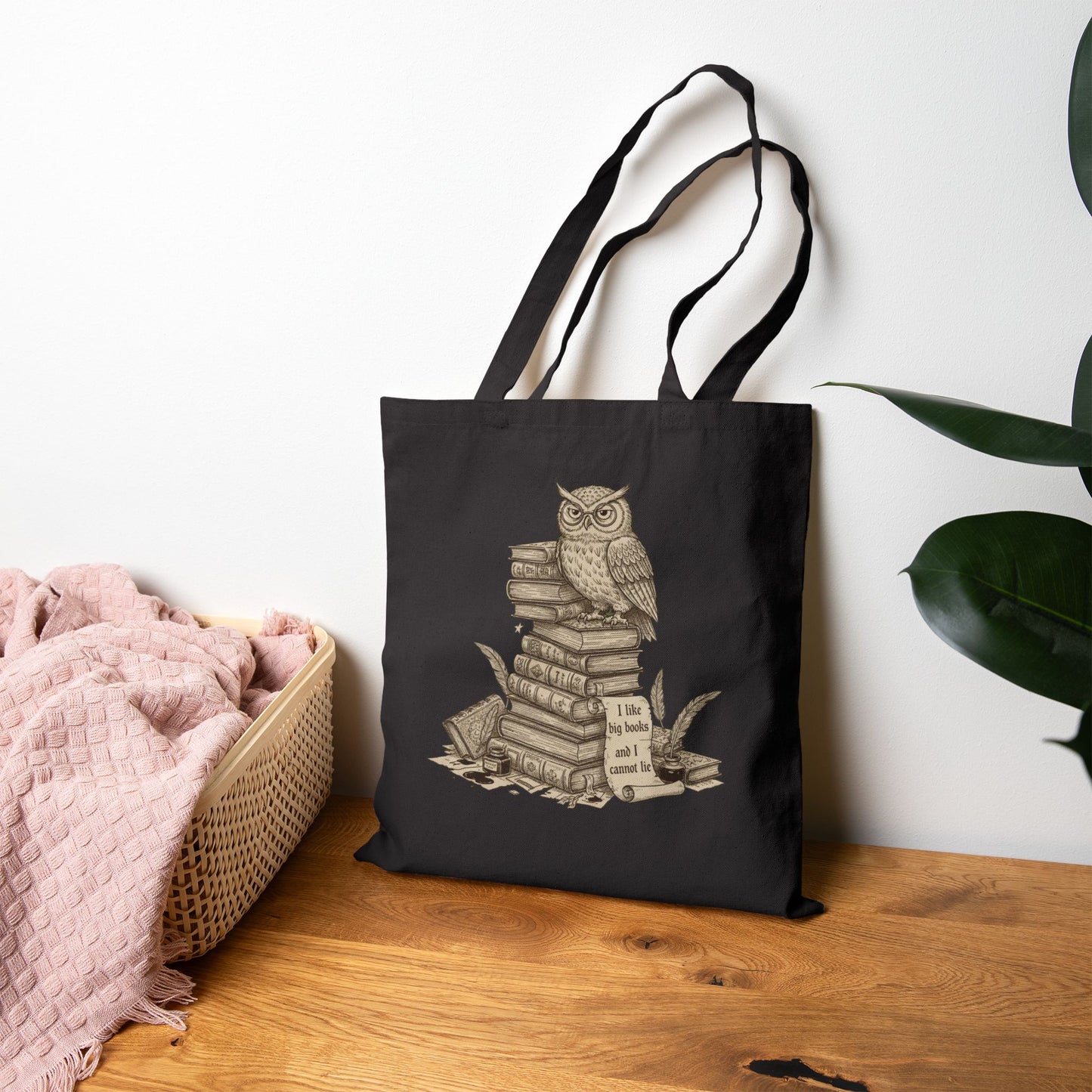 Literary Owl “ I like big books, and I cannot lie”  Tote Bag | Eco-Friendly Cotton Bag