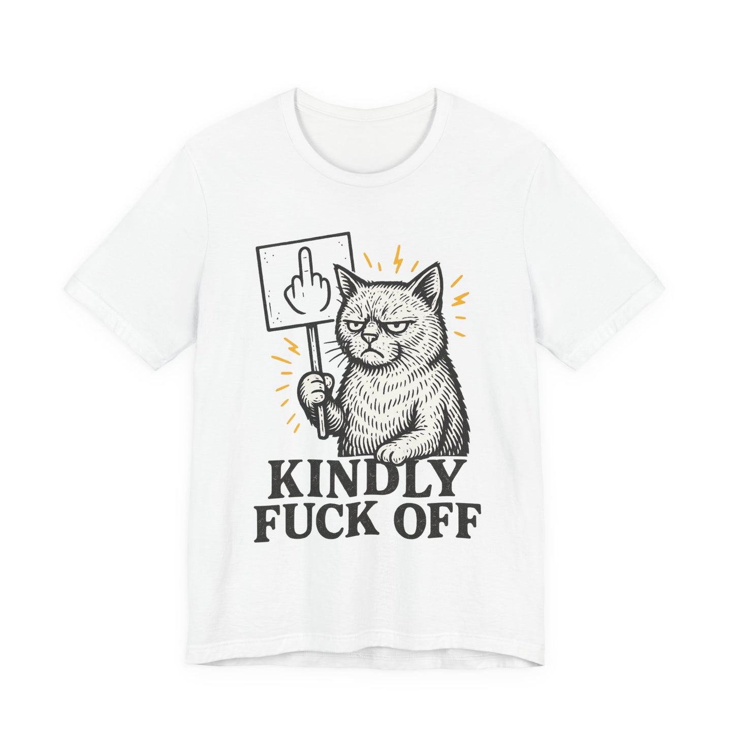 Funny Cat Kind Message Tee, Unisex Jersey Short Sleeve Tee, Cat Lover Gift, Humorous T-Shirt, Casual Wear, Everyday Humor