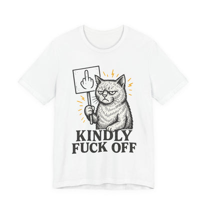 Funny Cat Kind Message Tee, Unisex Jersey Short Sleeve Tee, Cat Lover Gift, Humorous T-Shirt, Casual Wear, Everyday Humor