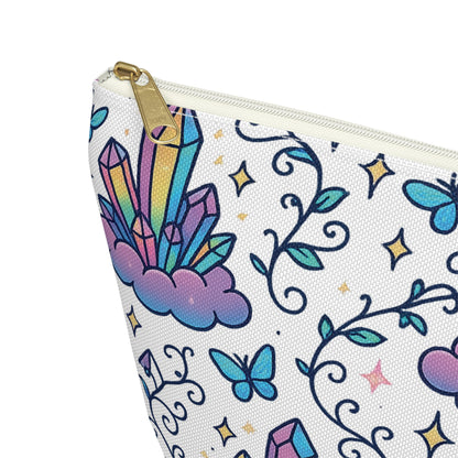 Crystal Dreams Accessory Pouch, Cosmetic Bag, Makeup Organizer, Travel Toiletry Pouch, Gift for Her, Magical Storage Solution