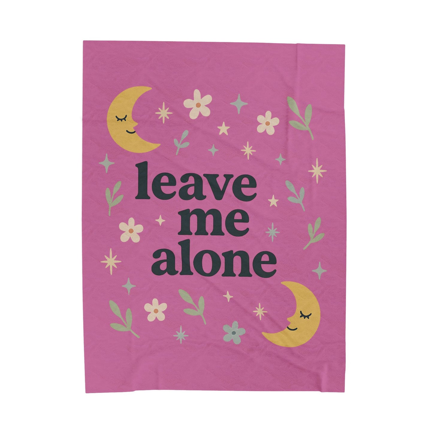 Velveteen Plush Blanket - Sarcastic Leave Me Alone Cozy Blanket