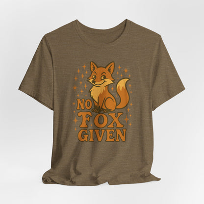 Funny Fox Graphic Tee, No Fox Given T-Shirt, Cute Animal Lover Shirt, Gift for Nature Enthusiasts, Casual Wear for Animal Lovers