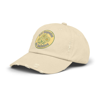 Distressed Cap, Funny Hat, Unisex Cap, All Oopise No Daisies
