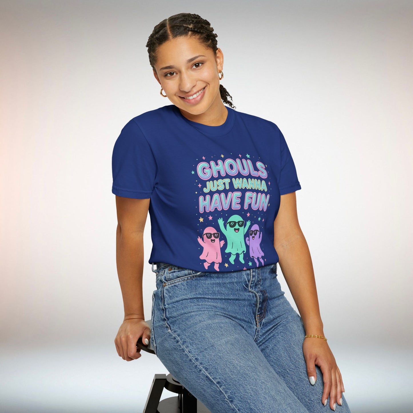 Fun Ghouls Graphic T-Shirt, Halloween Shirt, Unisex Tee, Ghost Lovers Gift, Party Apparel, Cute Summer Outfit