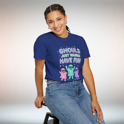 Fun Ghouls Graphic T-Shirt, Halloween Shirt, Unisex Tee, Ghost Lovers Gift, Party Apparel, Cute Summer Outfit