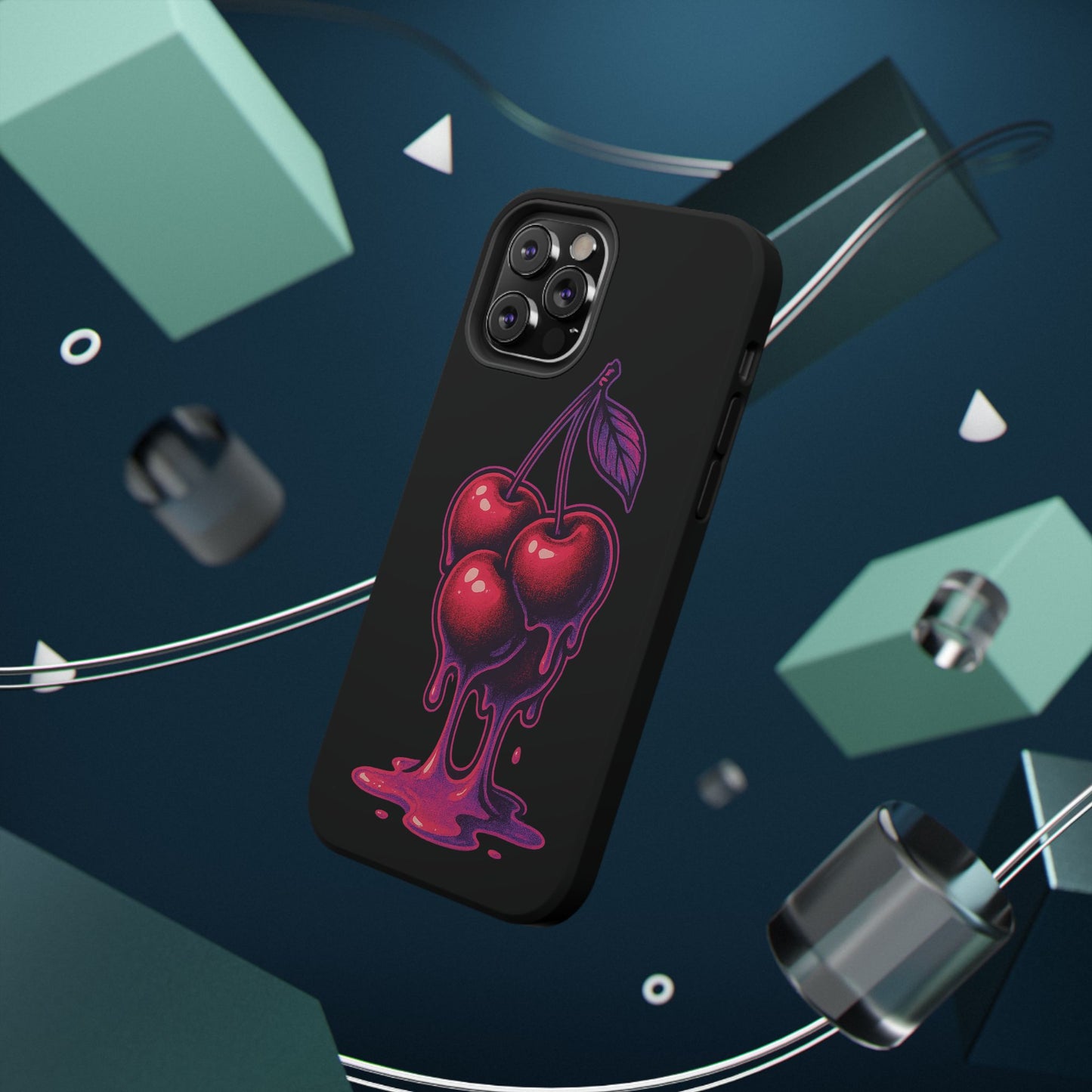 Impact-Resistant Cherry Phone Case, Cute Cherry Phone Cover, Stylish Phone Protector, Fun Phone Case, Unique Gift for Teens
