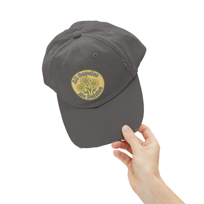 Distressed Cap, Funny Hat, Unisex Cap, All Oopise No Daisies
