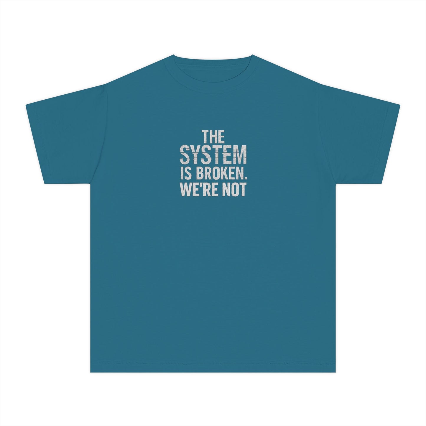 Youth Graphic Tee - The System is Broken, We're Not - Trendy Statement Shirt for Young Activists, Gifts for Teens, Social Justice [...]