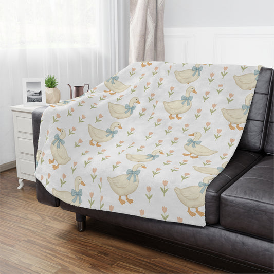 Cozy Duck Minky Blanket - Cute Baby Blanket, Nursery Decor, Gift for New Parents, Playtime Comfort, Soft Baby Gifts