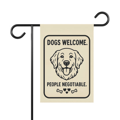 Dog Welcome Garden Banner, Pet Lover Decor, Outdoor Home Flag, Funny Dog Sign, Unique Garden Flag, Dog Friendly Decor