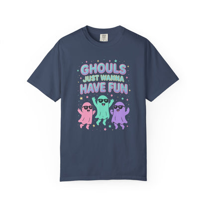 Fun Ghouls Graphic T-Shirt, Halloween Shirt, Unisex Tee, Ghost Lovers Gift, Party Apparel, Cute Summer Outfit