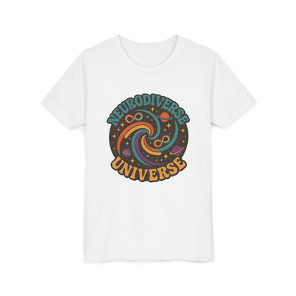 Neurodiverse Universe Youth Tee, Cool Children's T-Shirt, Educational Apparel, Gift for Kids, Space-themed Youth Shirt