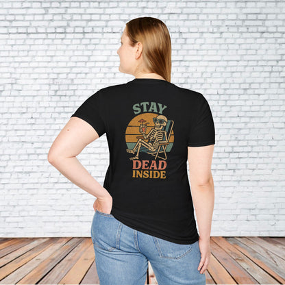 Stay Dead Inside Skeleton T-Shirt, Casual Wear, Halloween Costume, Unisex Gift, Summer Vibes, Funny Graphic Tee