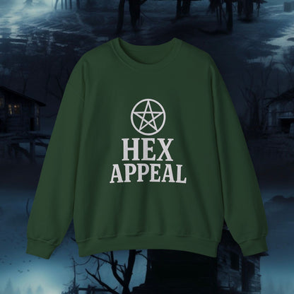 Hex Appeal Crewneck Sweatshirt | Cozy Witchy Apparel for Spooky Vibes, Perfect for Halloween, Gift for Witches, Casual Wear, Fall Fashion