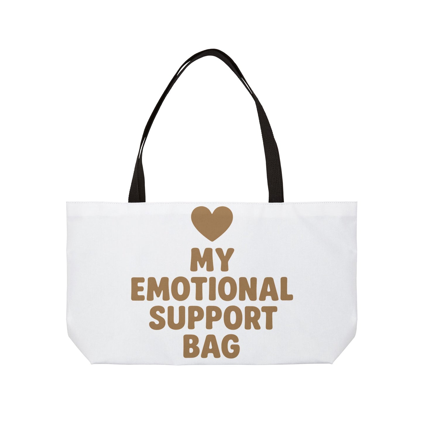 Emotional Support Weekender Tote Bag, Travel Tote, Beach Bag, Gift for Friends, Weekend Getaway Bag, Self-Care Essential