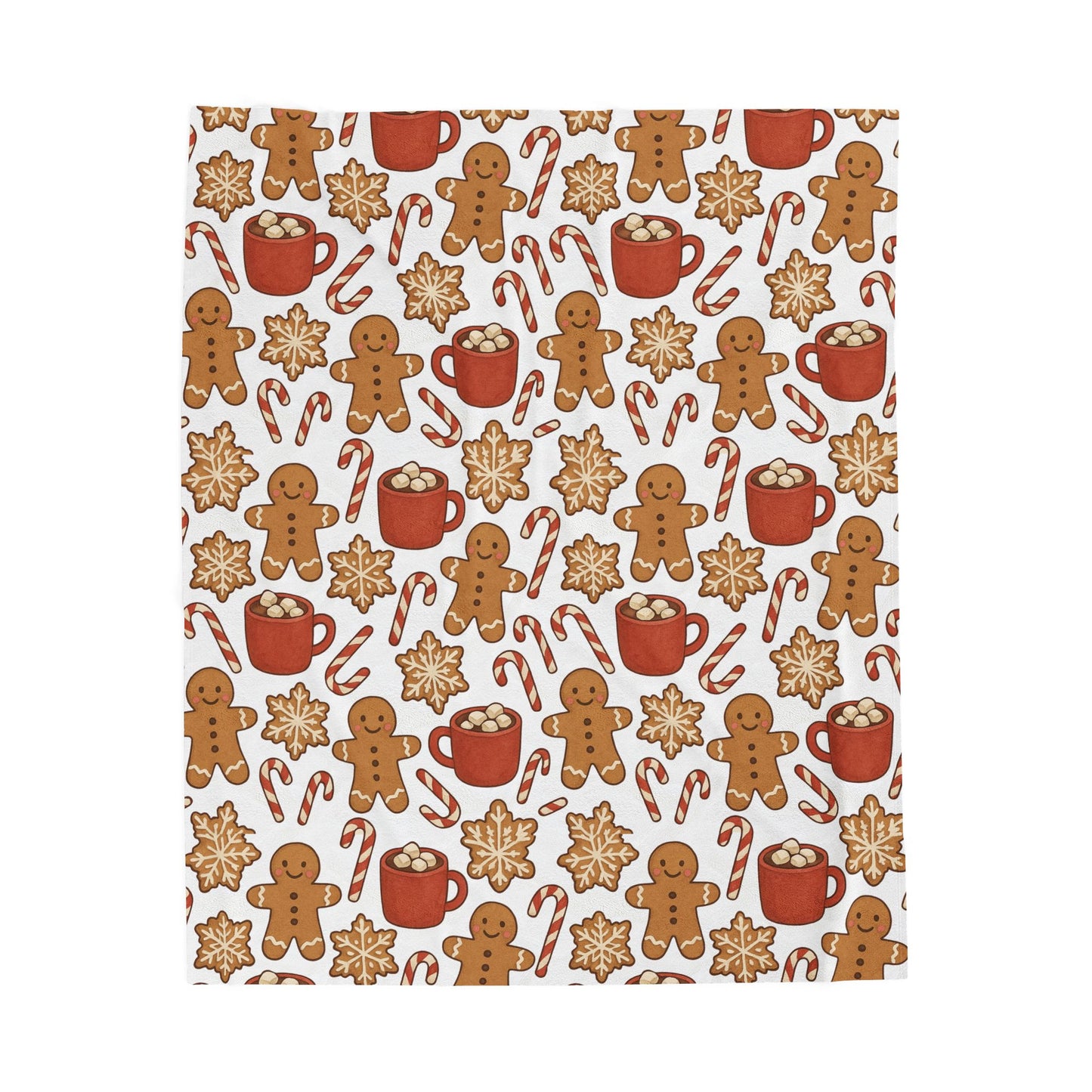 Gingerbread Hot Cocoa Velveteen Plush Blanket, Cozy Christmas Throw for the Holidays, Winter Decor, Gift for Moms and Kids, Festive [...]