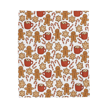 Gingerbread Hot Cocoa Velveteen Plush Blanket, Cozy Christmas Throw for the Holidays, Winter Decor, Gift for Moms and Kids, Festive [...]