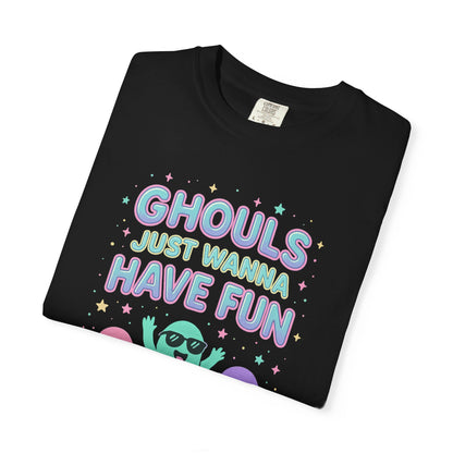 Fun Ghouls Graphic T-Shirt, Halloween Shirt, Unisex Tee, Ghost Lovers Gift, Party Apparel, Cute Summer Outfit