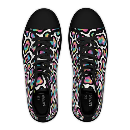 Colorful Leopard Print Women's High Top Sneakers | Trendy Urban Footwear, Fashion Statement, Casual Stylish Kicks, Gift for Her, [...]