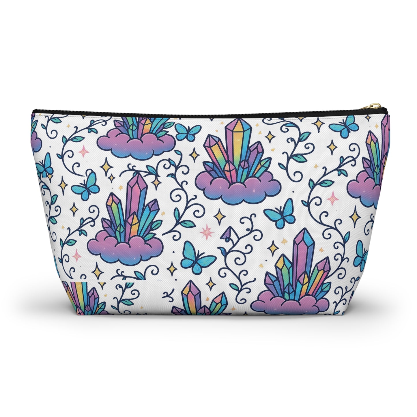 Crystal Dreams Accessory Pouch, Cosmetic Bag, Makeup Organizer, Travel Toiletry Pouch, Gift for Her, Magical Storage Solution