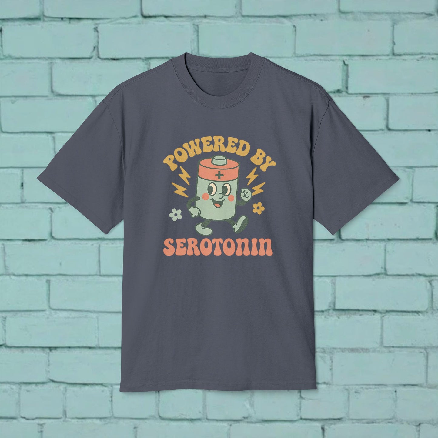 Powered by Serotonin Unisex Heavy Faded Tee