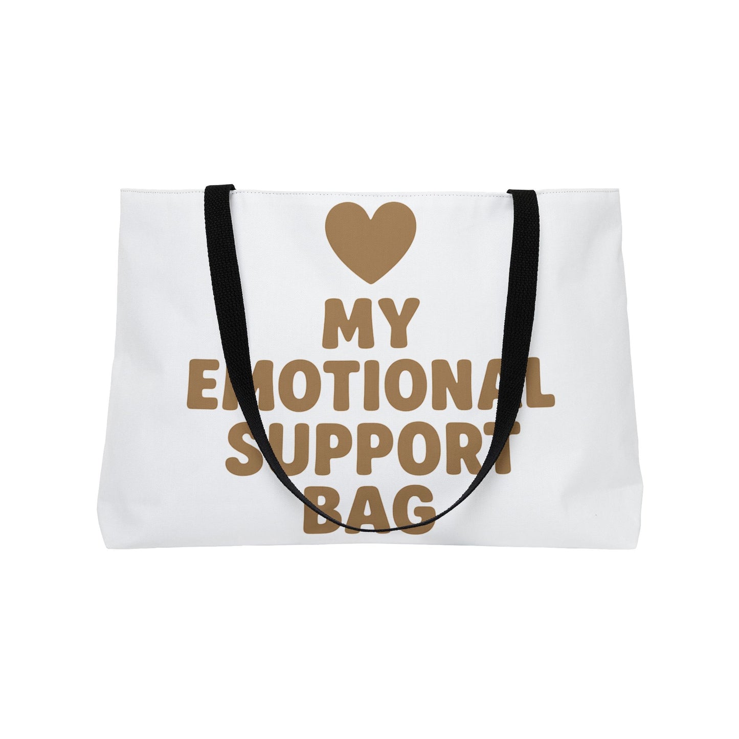 Emotional Support Weekender Tote Bag, Travel Tote, Beach Bag, Gift for Friends, Weekend Getaway Bag, Self-Care Essential