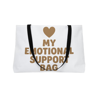 Emotional Support Weekender Tote Bag, Travel Tote, Beach Bag, Gift for Friends, Weekend Getaway Bag, Self-Care Essential
