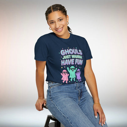Fun Ghouls Graphic T-Shirt, Halloween Shirt, Unisex Tee, Ghost Lovers Gift, Party Apparel, Cute Summer Outfit