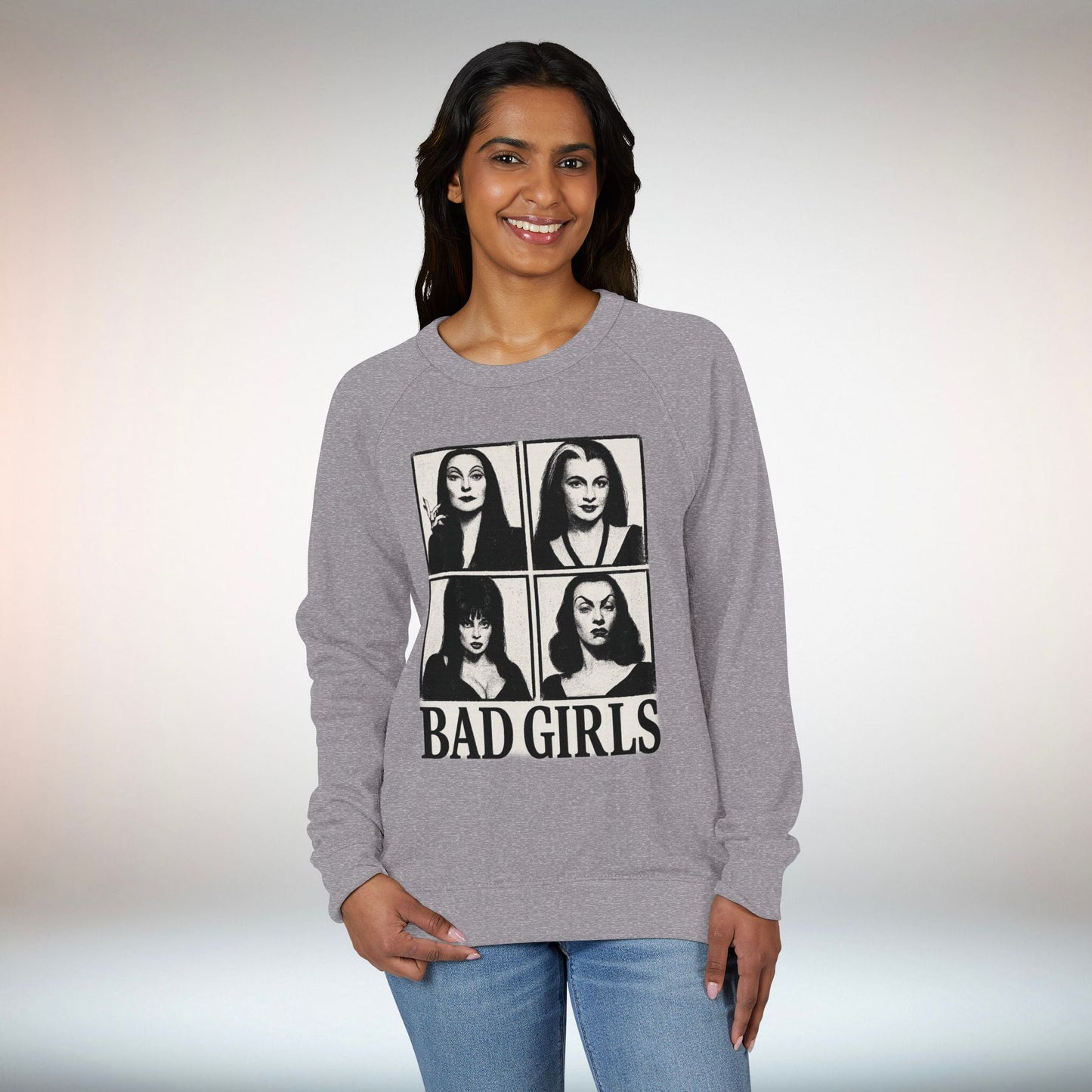Unisex Bad Girls French Terry Raglan Crewneck Sweatshirt, Cozy Casual Wear, Perfect for Fall, Halloween, and Everyday Style, Unique [...]