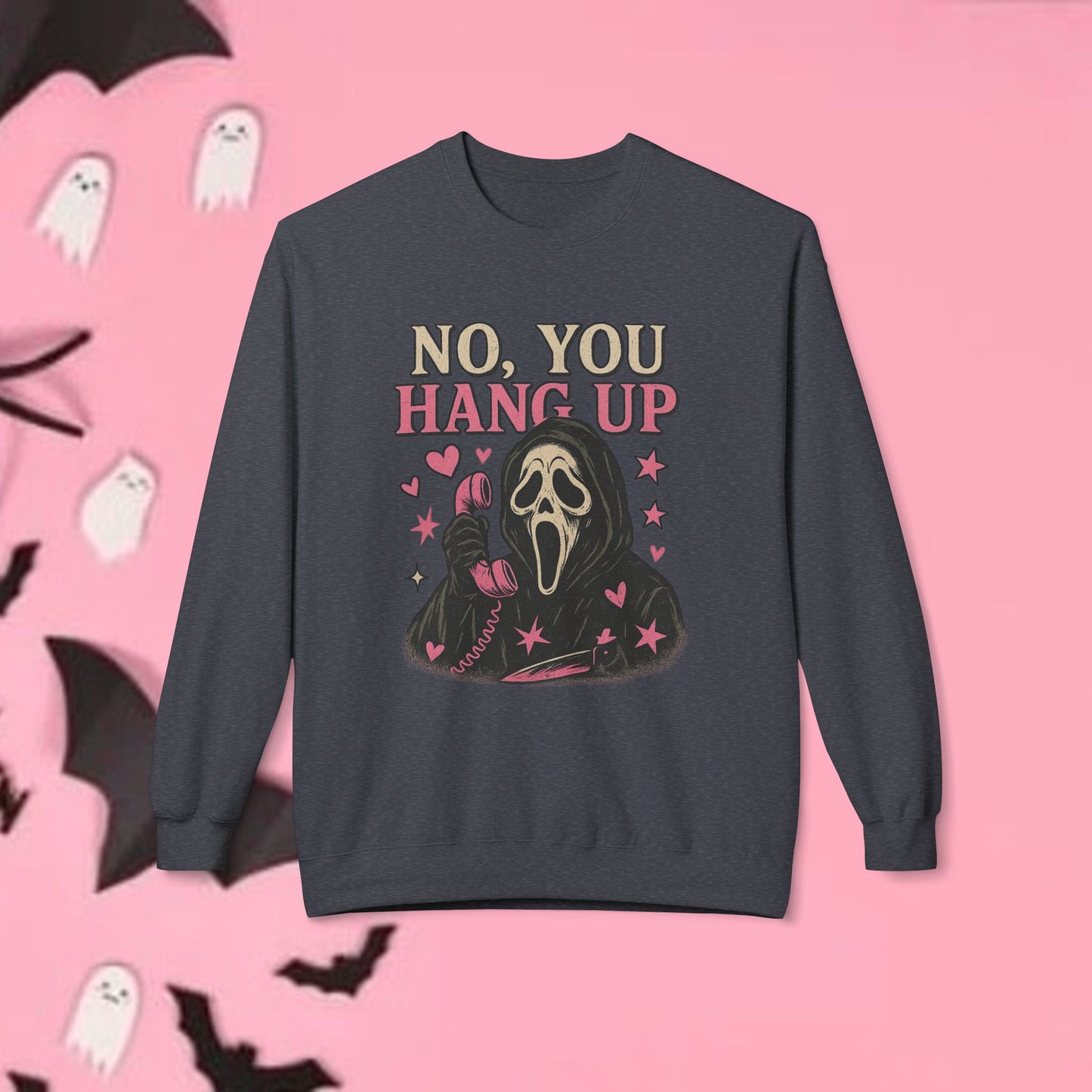 Ghost Face, Crewneck Sweatshirt, Halloween Sweater, Cozy Sweatshirt, Ghost Design, Unisex Pullover, Fun Fall Fashion