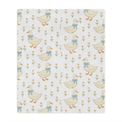 Cozy Duck Minky Blanket - Cute Baby Blanket, Nursery Decor, Gift for New Parents, Playtime Comfort, Soft Baby Gifts
