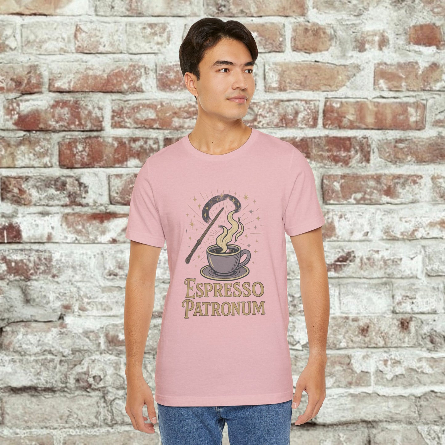 Espresso Patronum T-Shirt - Magical Coffee Tee, Gift for Coffee Lovers, Unisex Wizarding Apparel, Perfect for Casual Wear and Events