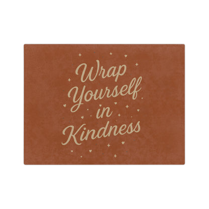 Cozy Velveteen Microfiber Blanket - Wrap Yourself in Kindness, Snuggle Blanket, Gifts for Friends, Home Decor, Self-Care